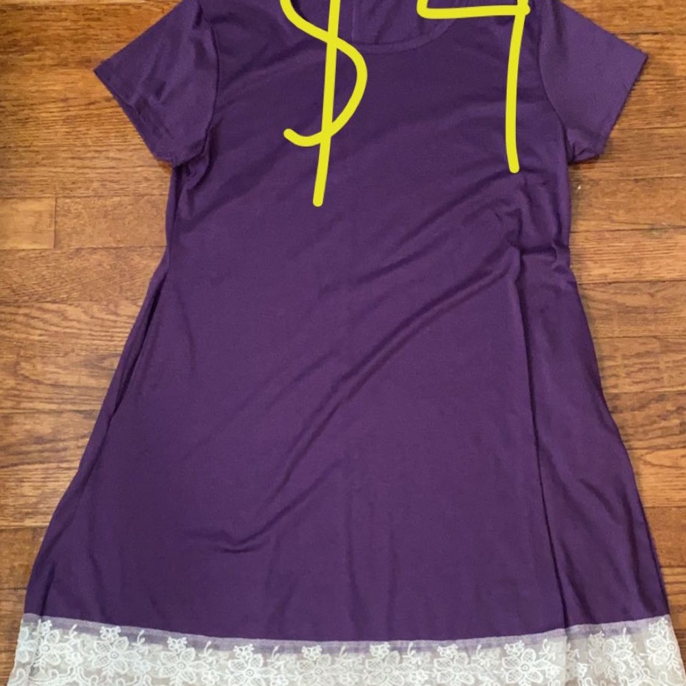 purple dress with pockets